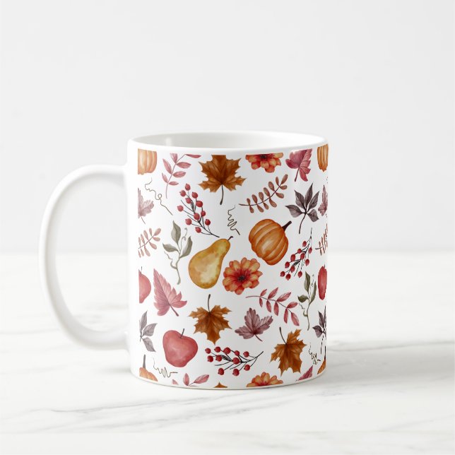 Herbstmuster Kaffeetasse (Links)