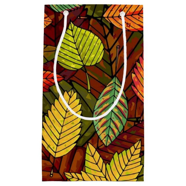Herbstmuster Kleine Geschenktüte (Vorderseite)
