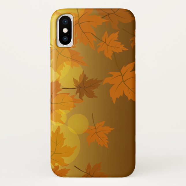 Herbstmuster mit abfallenden Ahorn-Blätter und Buc Case-Mate iPhone Hülle (Rückseite)
