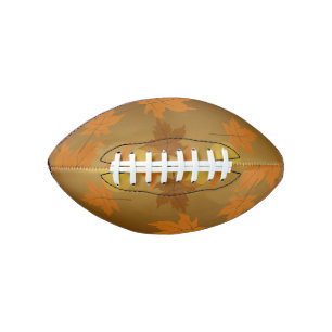 Herbstmuster mit abfallenden Ahorn-Blätter und Buc Football