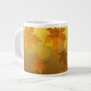 Herbstmuster mit abfallenden Ahorn-Blätter und Buc Jumbo-Tasse