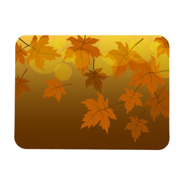 Herbstmuster mit abfallenden Ahorn-Blätter und Buc Magnet (Horizontal)