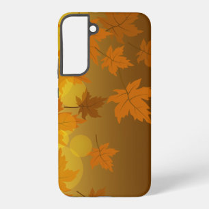 Herbstmuster mit abfallenden Ahorn-Blätter und Buc Samsung Galaxy Hülle
