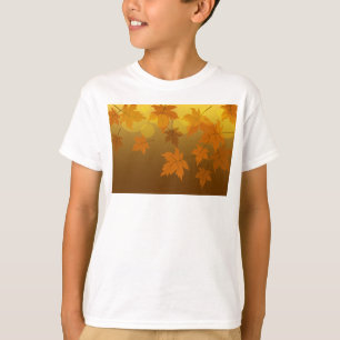 Herbstmuster mit abfallenden Ahorn-Blätter und Buc T-Shirt