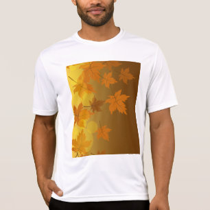 Herbstmuster mit abfallenden Ahorn-Blätter und Buc T-Shirt
