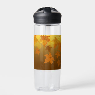 Herbstmuster mit abfallenden Ahorn-Blätter und Buc Trinkflasche