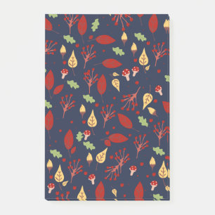 Herbstmuster Post-it Klebezettel