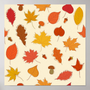 Herbstmuster Poster