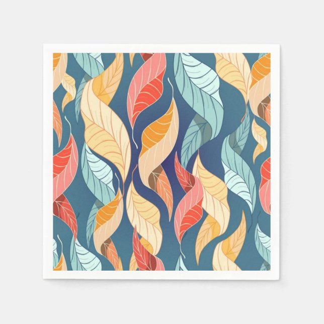 Herbstmuster Serviette (Vorderseite)