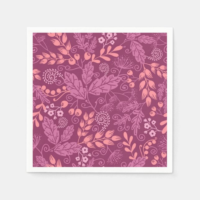 Herbstmuster Serviette (Vorderseite)