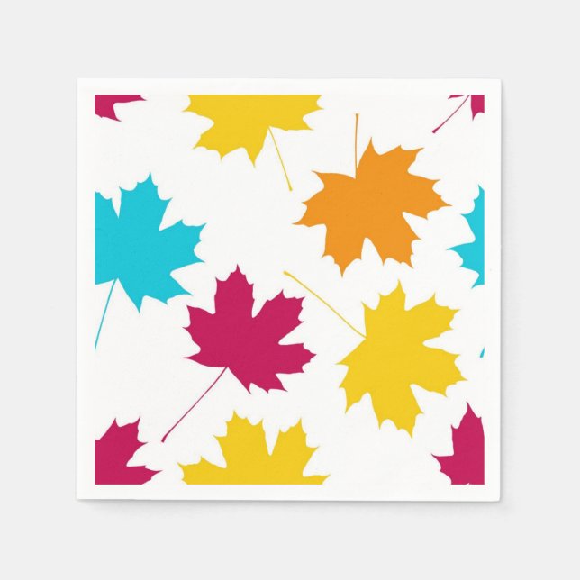 Herbstmuster Serviette (Vorderseite)
