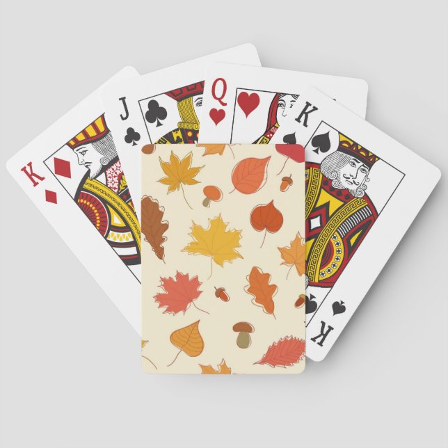 Herbstmuster Spielkarten (Rückseite)
