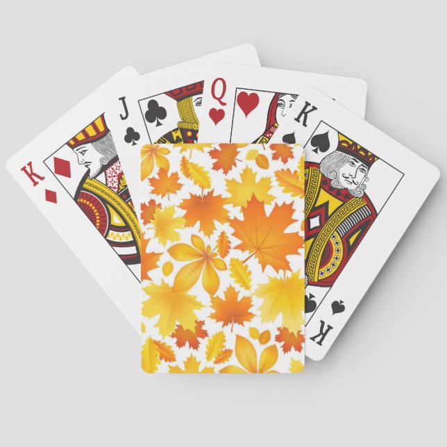 Herbstmuster Spielkarten (Rückseite)