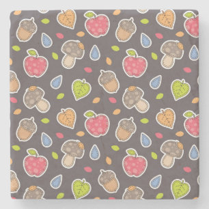 Herbstmuster Steinuntersetzer