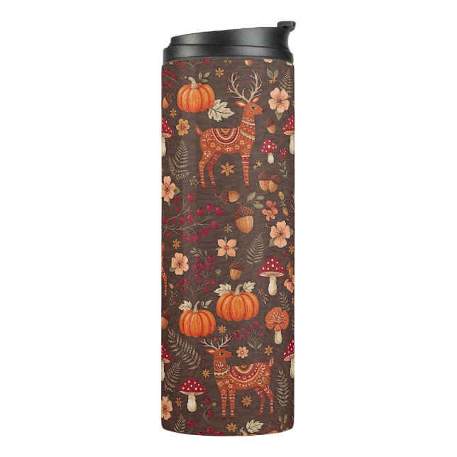 Herbstmuster Thermosbecher (Nach links gedreht)