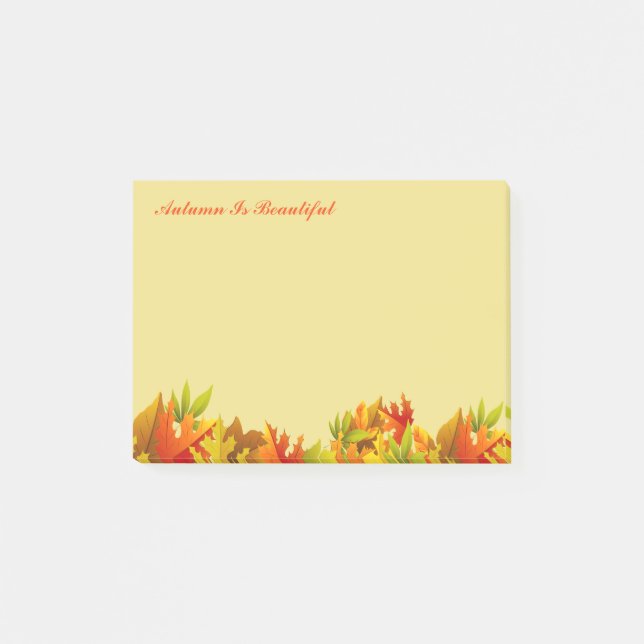 Herbstnachrichten Herbst ist schön Post-it Klebezettel (Vorderseite)