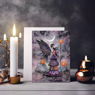 Herbstnacht Feen Kunst von Molly Harrison Karte