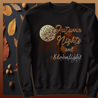 Herbstnacht und Mondlicht Erwachsene Sweatshirt