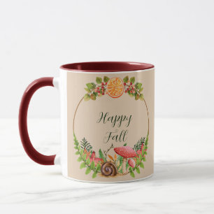 Herbstnatur mit anpassbarem Text Tasse