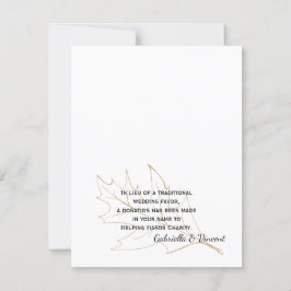 Herbstorakenleaf Hochzeitskarte Wohltätigkeit Lieb