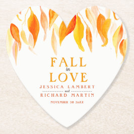 Herbstorange Blätter Herbstverstimmung in der Lieb Untersetzer