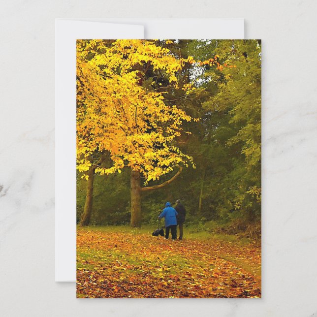 Herbstpaar Einladung (Vorderseite)