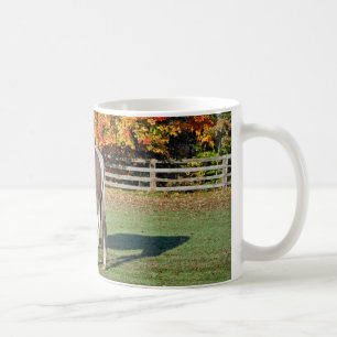 Herbstpaint Horse in Weide Kaffeetasse
