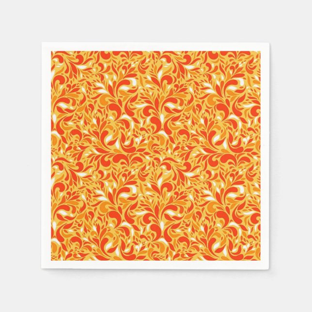 Herbstpaisley Serviette (Vorderseite)