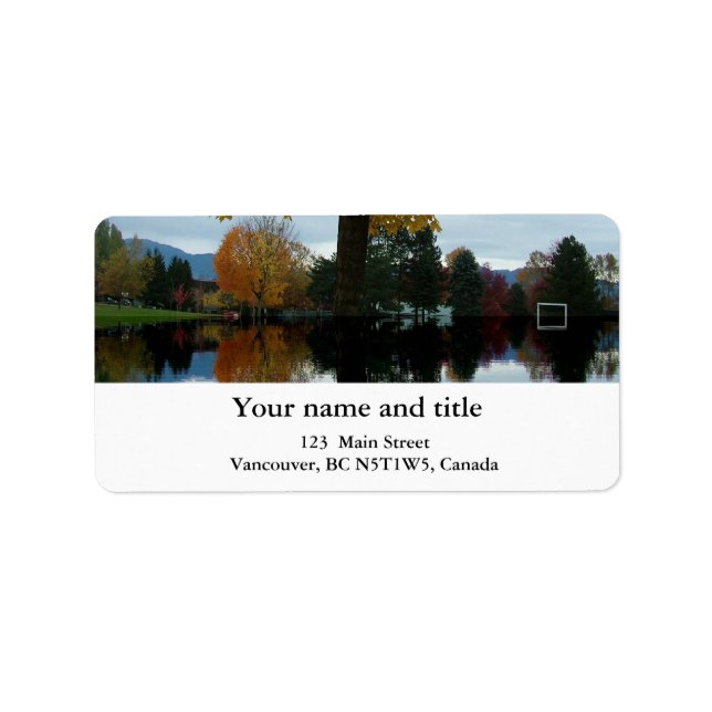 Herbstpark in Kanada Adressaufkleber (Vorne)