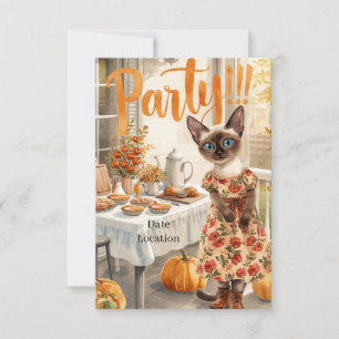 Herbstparty-Einladungskarte – Gemütliches Herbsttr Einladung
