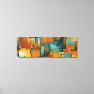 Herbstpatchwork Abstrakt Leinwanddruck