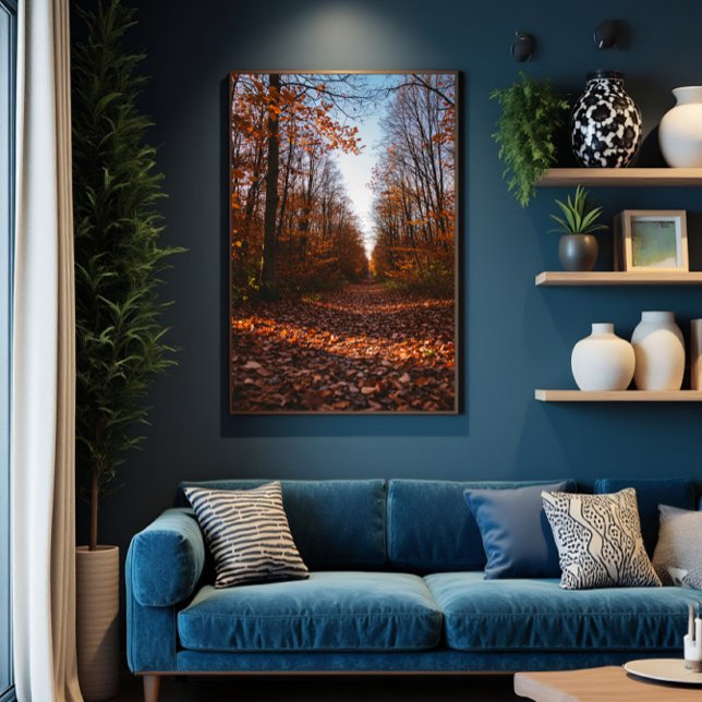 Herbstpfad: Zeitpause Leinwanddruck (Von Creator hochgeladen)