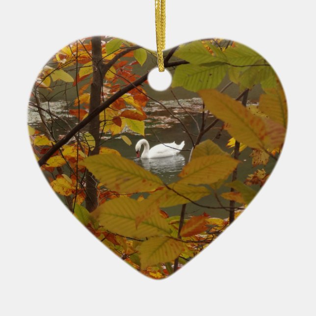 Herbstpfeifen mit Swan Keramik Ornament (Vorne)