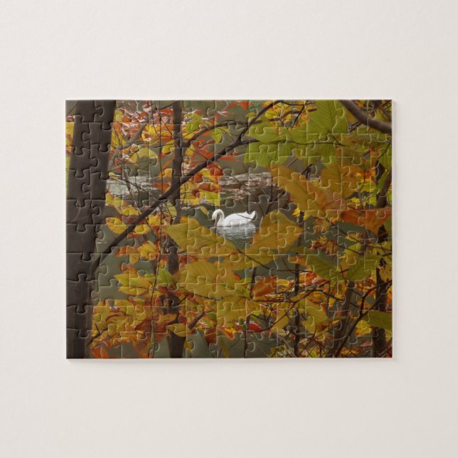Herbstpfeifen mit Swan Puzzle (Horizontal)