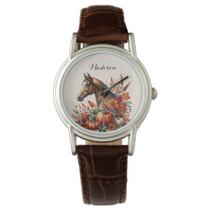 Herbstpferd Armbanduhr