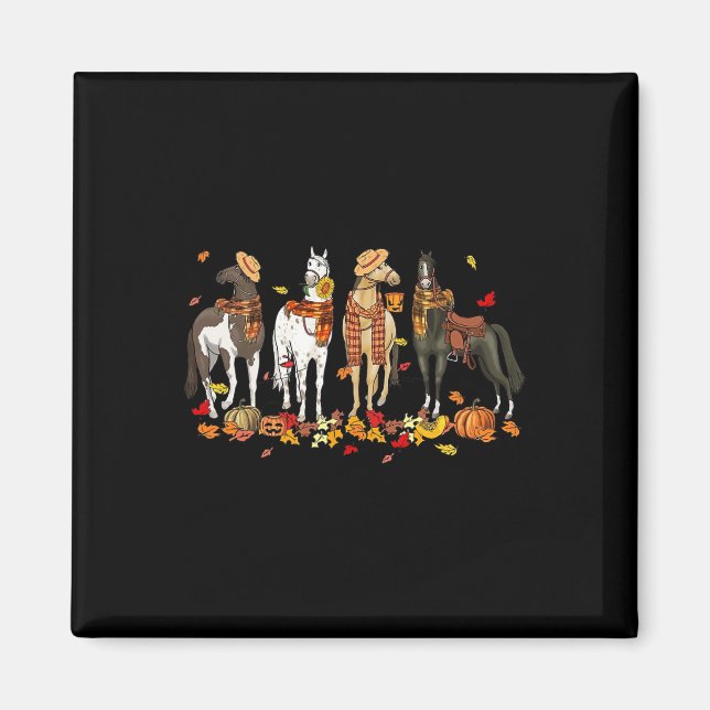 Herbstpferd-Erntedank - Herbstwoche Magnet (Vorne)