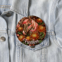 Herbstpferd Floral Chrysanthemen Personalisiert