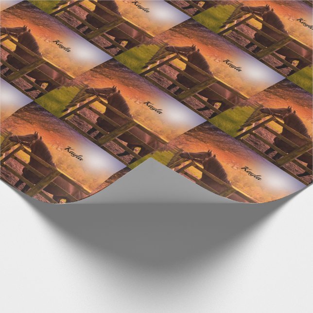 Herbstpferd   geschenkpapier (Ecke)