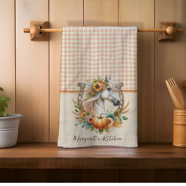 Herbstpferd Geschirrtuch (Bring the beauty of fall to life with this stunning collection of designs perfect for the season!
)