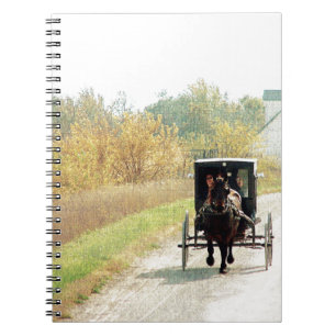 Herbstpferd und Buggy Notizblock