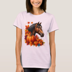 Herbstpferde & Pumpkins - Gemütliche Herbstlaube u T-Shirt
