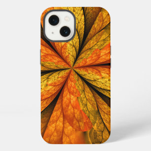 Herbstpflanze, moderne abstrakte fraktale Kunstbla iPhone 13 Hülle