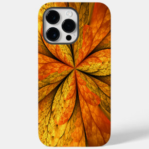 Herbstpflanze, moderne abstrakte fraktale Kunstbla iPhone 14 Pro Max Hülle