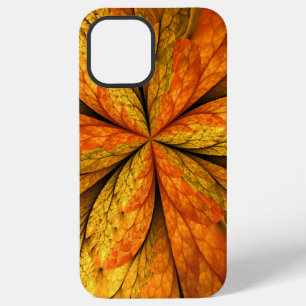 Herbstpflanze, moderne abstrakte fraktale Kunstbla iPhone 12 Pro Max Hülle