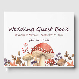 Herbstpilze und Hochzeiten von Pflanze in der Lieb Gästebuch