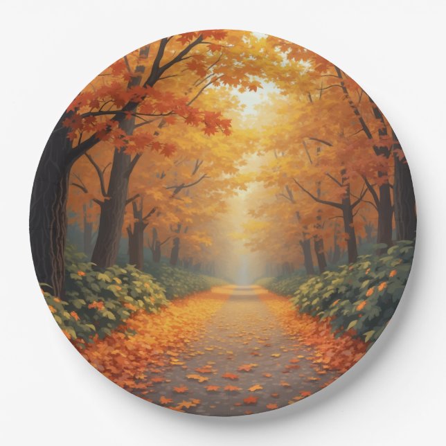 Herbstplatte Pappteller (Vorderseite)