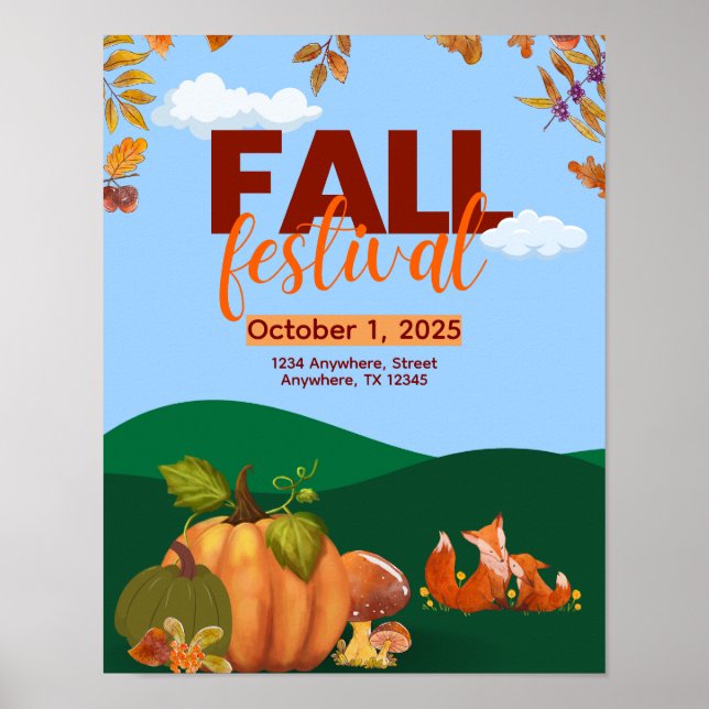 Herbstposter, Herbst, Urlaub Poster (Vorne)