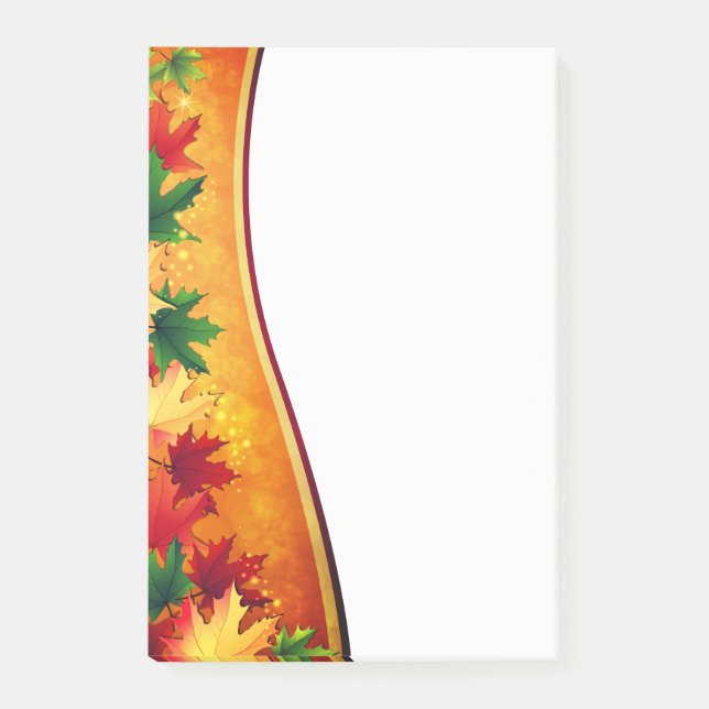 Herbstpostnotizen Post-it Klebezettel (Vorderseite)