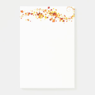 Herbstpostnotizen Post-it Klebezettel