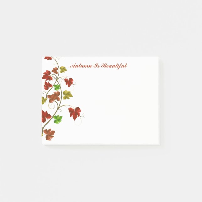 Herbstpostnotizen Post-it Klebezettel (Vorderseite)